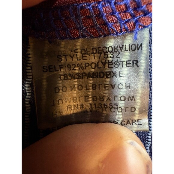 Sugar + Lips Velvet Top Women XS/S Blue Off Shoulder Party Whimsy Goth Y2K - Picture 5 of 8